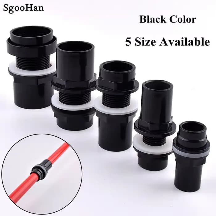 I.D 20 ~ 50mm tuyau en PVC noir Aquarium épaissir connecteur de réservoir de poisson réservoir d'eau