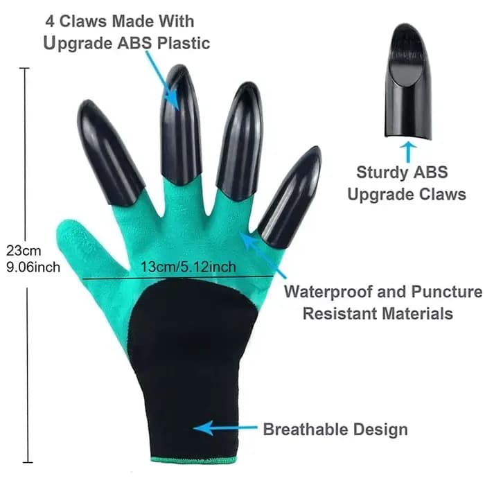 Avec griffes gants de jardinage résistant aux coups de couteau imperméable