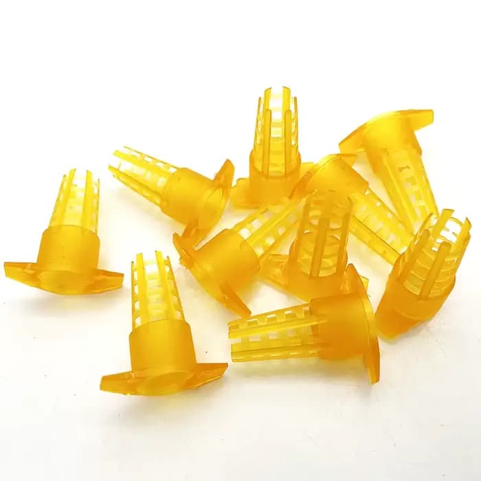 300 pièces outils pour l'apiculture Cages de protection cellulaire en plastique jaune abeille reine