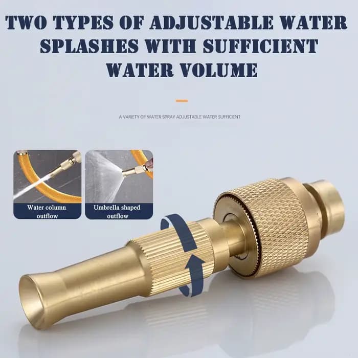 Buse de tuyau d'eau en laiton à haute pression, arroseur de tuyau de jardin, outils de lavage de voi