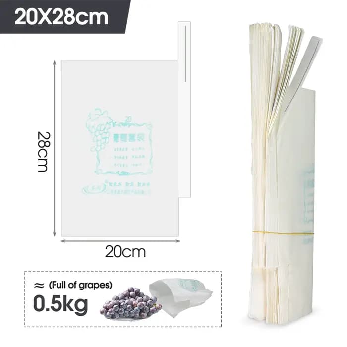 Sacs de Protection de Raisin en Papier Blanc pour Verger
