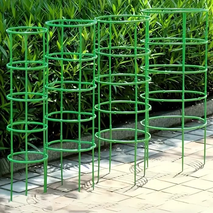 Anneaux de Support pour plantes empilables en plastique, 60 pièces, piquets de jardin à 10 niveaux p