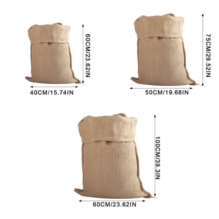 Sacs réutilisables en toile de jute pour le jardinage, la plantation, le stockage des aliments, les