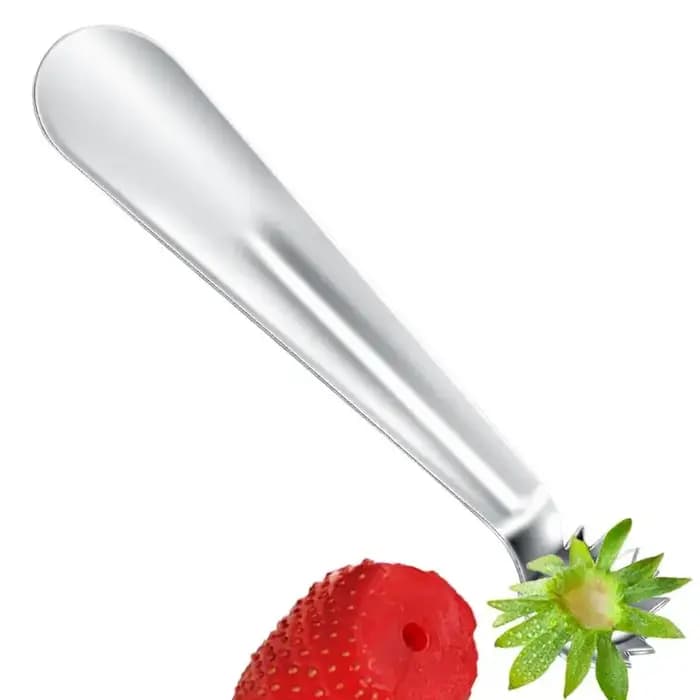 Outil de retrait de tige de fraise, outil de retrait de corer en acier inoxydable, outil de retrait de tige supérieure de tomate Portable ergonomique