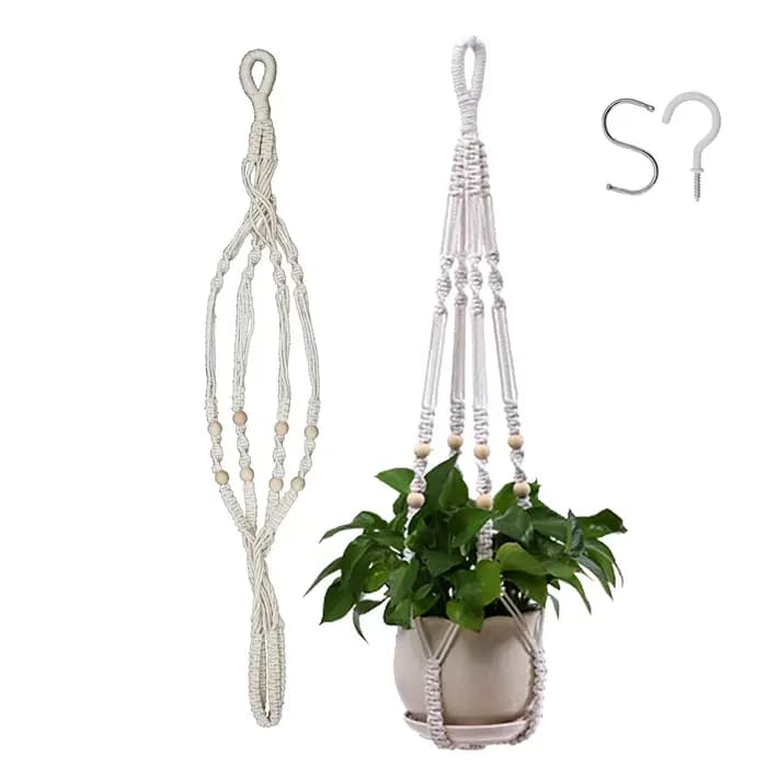 Filet de suspension pour plantes en macramé, supports de pots de fleurs suspendus, panier de jardinière suspendu fait à la main pour intérieur et extérieur, décoration Boho