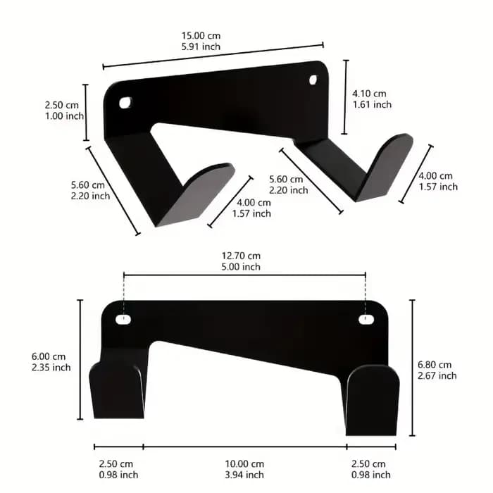 Support de rangement mural en métal pour outils