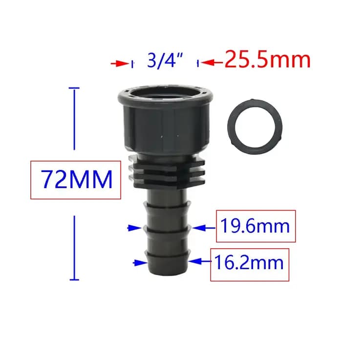 Connecteurs de tuyau d'eau, filetage 1/2 3/4 1 pouce à 16mm 20mm 25mm 32mm, 1/2 3/4 1 ", Tube Pe, 4