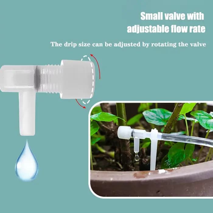 Kit d'irrigation goutte-à-goutte de jardin avec valve de régulation