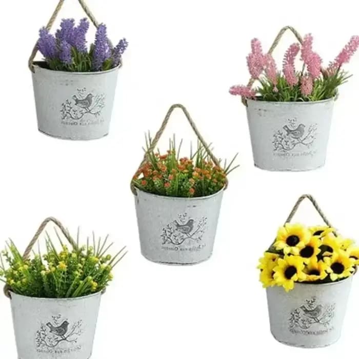 Vase à fleurs mural suspendu, 1 pièce, Pot, panier de fleurs mural, décoration de jardin Rural pour