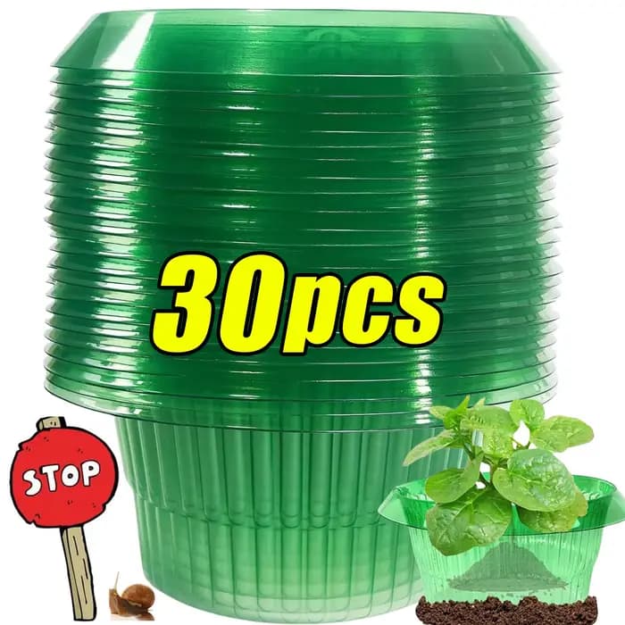 Anneaux de Protection des limaces pour plantes, jardinière verte, Pot de fleur, escargot, légumes, c