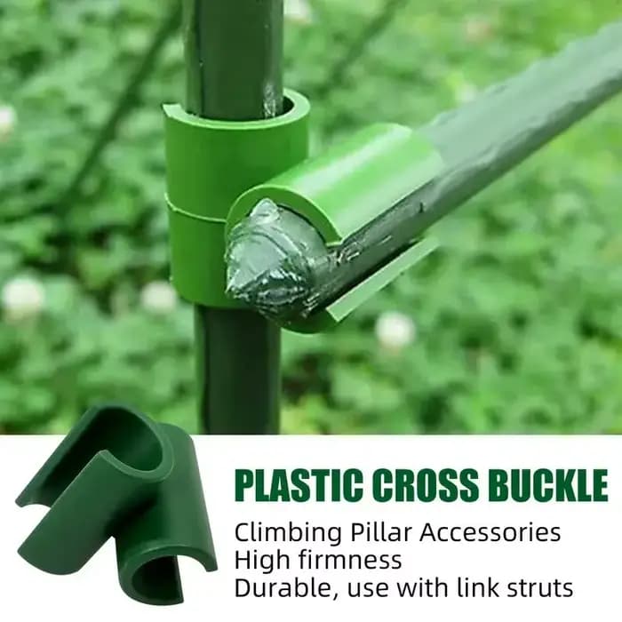 Connecteur de Support de plante en treillis, 50/100 pièces, Clip croisé fixe, Clips de piquet pour g