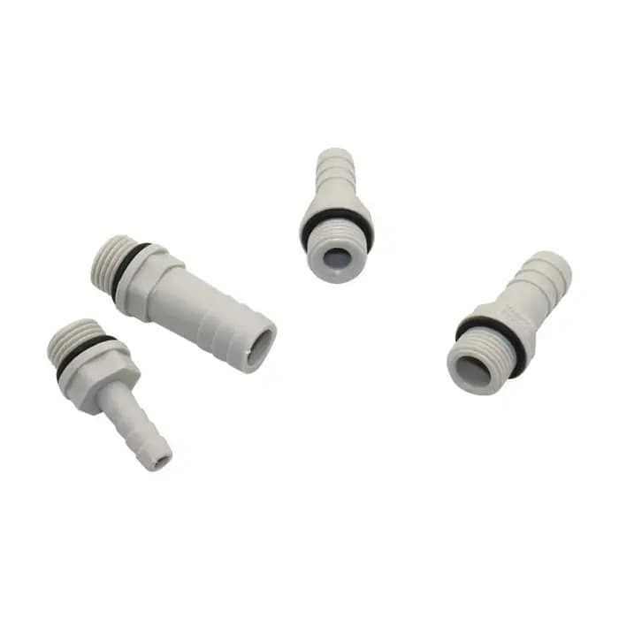 1/8 "1/4" 3/8 "1/2" filetage mâle à 6/8/10/12mm tuyau barbelé connecteur droit en plastique Aquarium