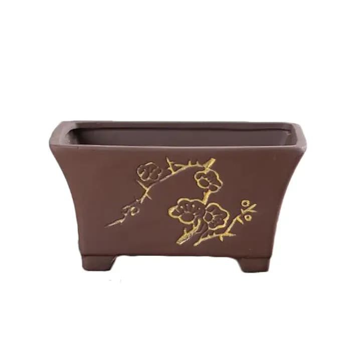 Pot de fleurs en argile violette pour plantes succulentes