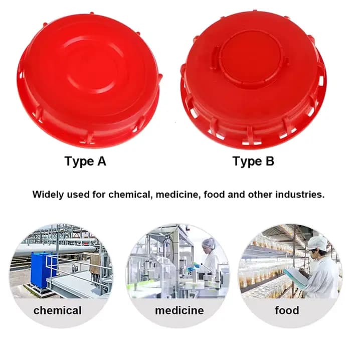 Couvercle IBC rouge, stockage d'eau et de liquide, raccord de réservoir IBC, adaptateur de capuchon