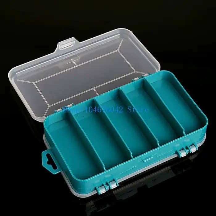 Boîte à outils transparente double face multifonctionnelle pour rangement d'outils en plastique