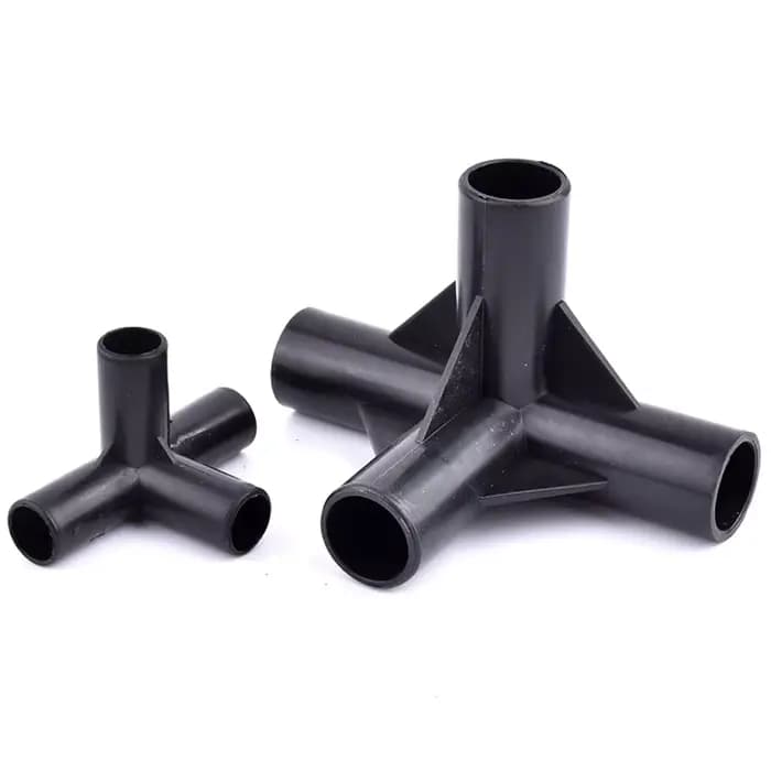 Raccords de tuyaux en PVC noir 8/12/16/19mm, connecteur à 4 voies, raccords fixes pour tente, garde-