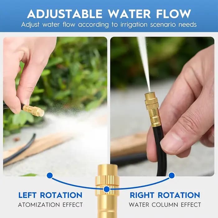 Système de refroidissement par brumisation avec minuterie programmable pour jardin 360 ° Buse