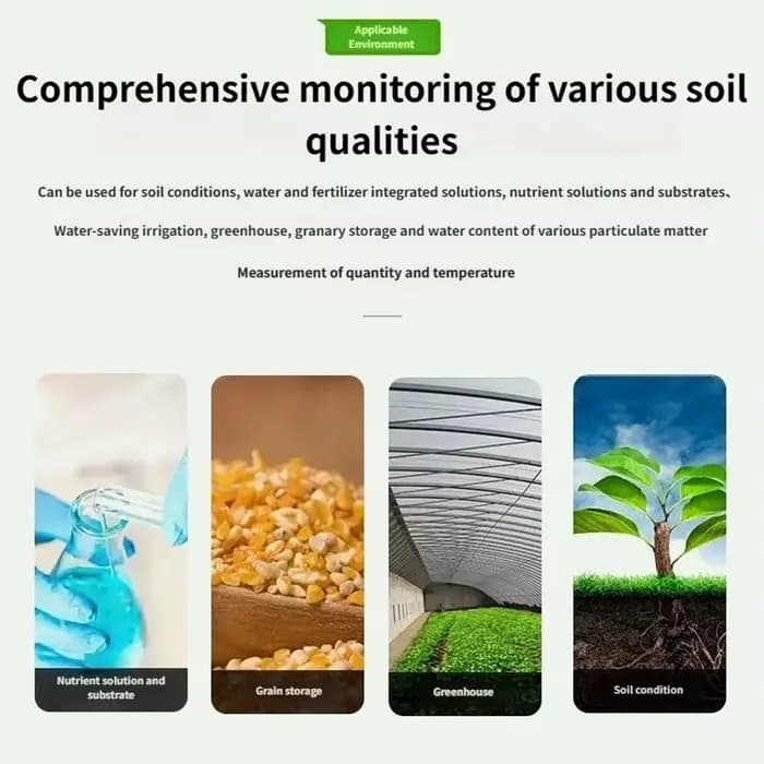 Testeur de sol de haute qualité PH EC mètre 8 en 1 avec 5 broches mesure température humidité NPK dé