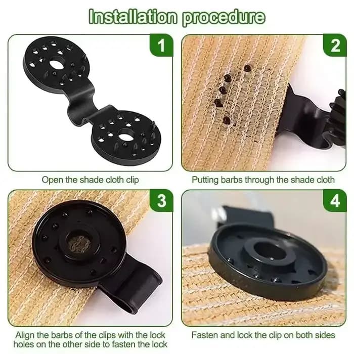 Auvent extérieur ombre maille auvents ombre fournitures Camping jardin Parasol tissu maille Clip mai