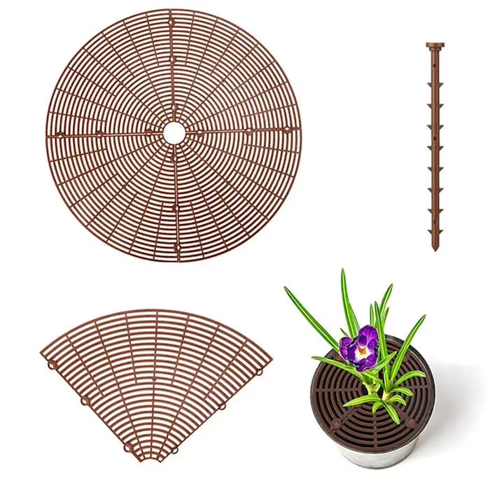 Protecteur de sol pour Pot de plantes, 1 pièce, avec clous, grille de Pot de plantes, couverture de