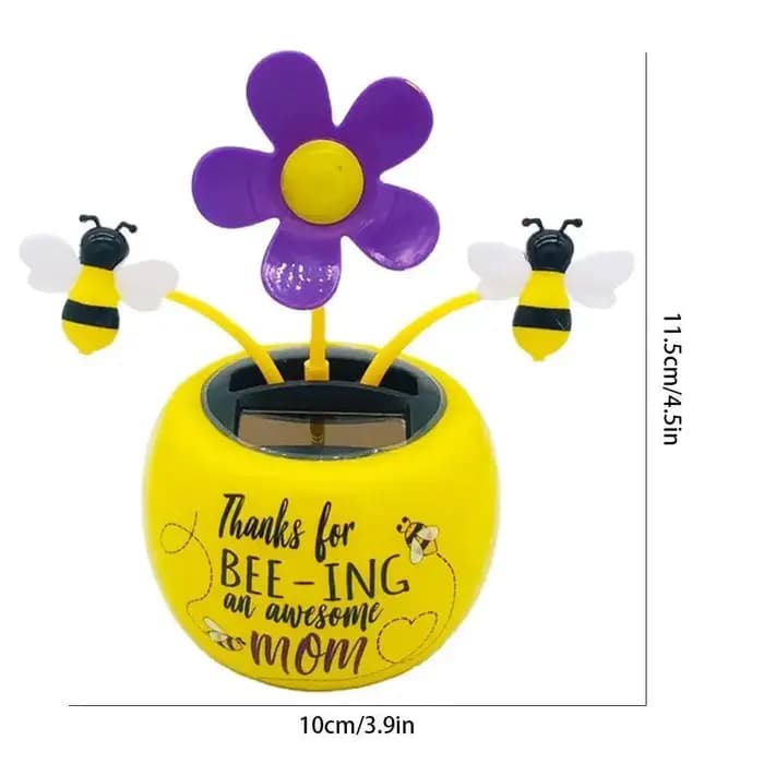 Pot de fleur à énergie solaire, ornements dansants, décorations de voiture pour rebord de fenêtre, 2026
