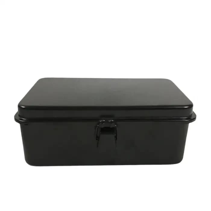 Boîte de rangement en métal de style rétro