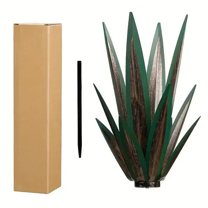 Sculpture de paysage de Tequila artificielle d'agave en métal