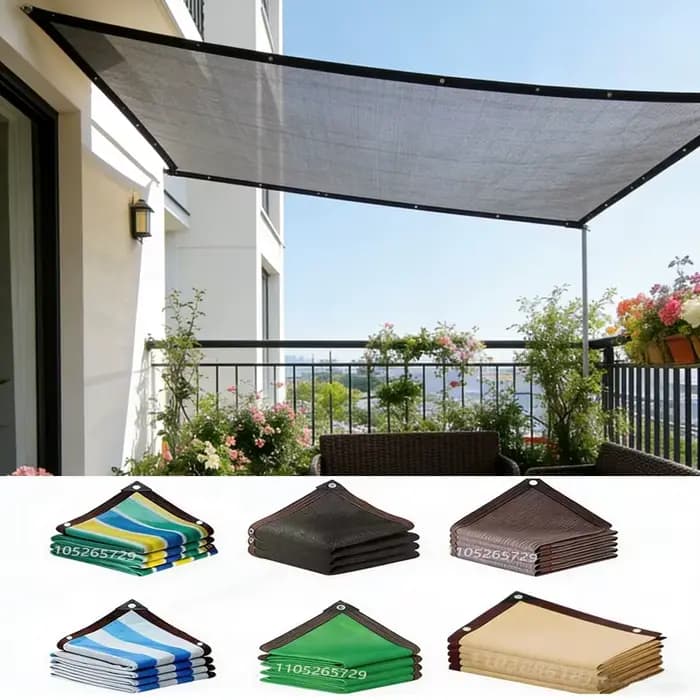 Filet pare-soleil gris pour jardin, protection UV, cour, jardin, pergola, serre, garage, protection