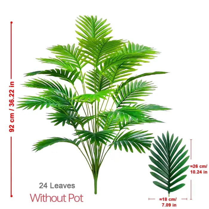 Plante artificielle en plastique Areca Palm en pot