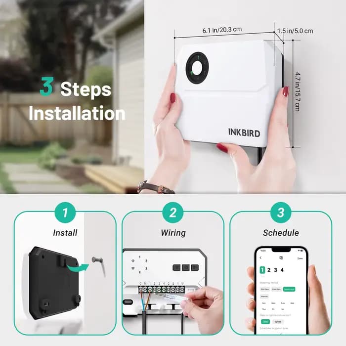INKBIRD 4/6/8 Zones Wifi contrôleur d'irrigation intelligent automatique arrosage manuel APP contrôl