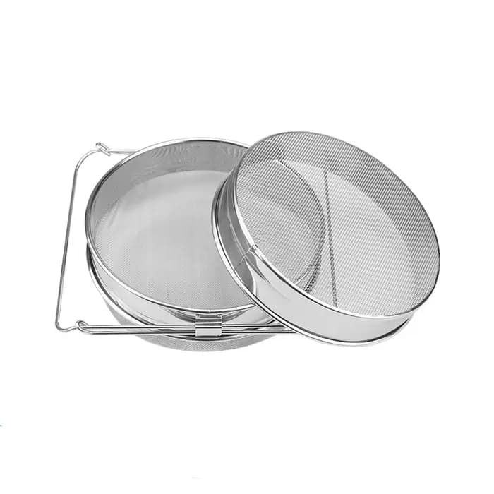 Filtre à miel Double couche en acier inoxydable pour apiculture, passoire de réservoir de colonnes p