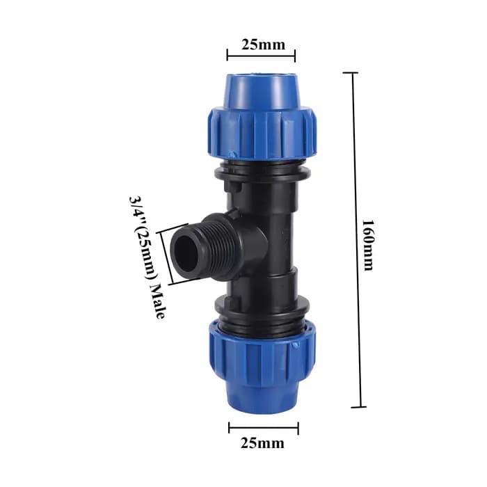 Raccords de tuyaux connecteur PE 20MM 25MM 32MM
