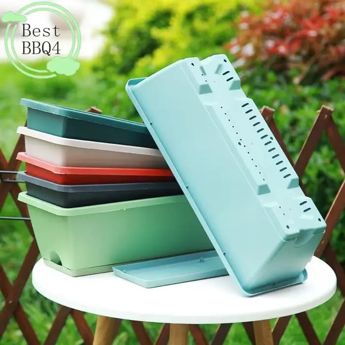 (BBQ4) Pot de culture auto-absorbant pour légumes d'intérieur avec base