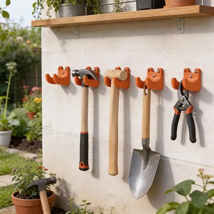 Support mural pour outils de jardin (lot de 5 ou 10)