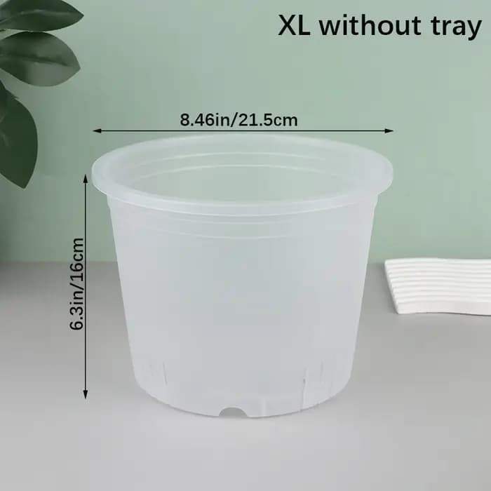 Pot d'orchidée rond Transparent avec/sans plateau
