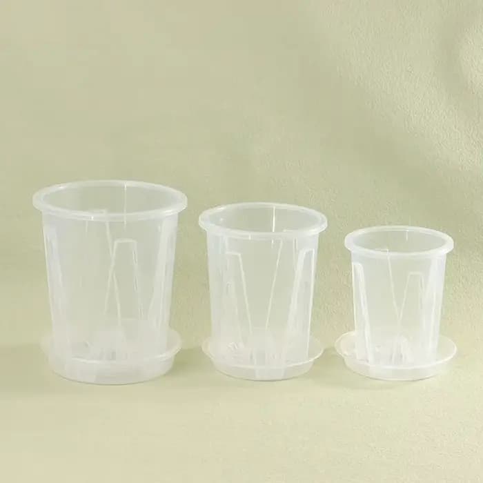 Pot de fleur Transparent en plastique