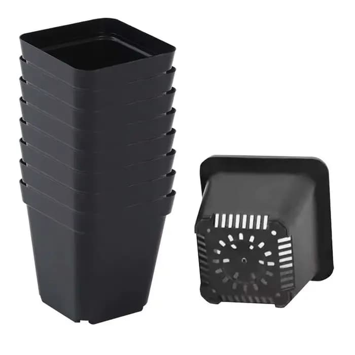 Pots de semis 50 pièces carrés plante semis-gobelet de plantation en plastique pépinière profonde ar