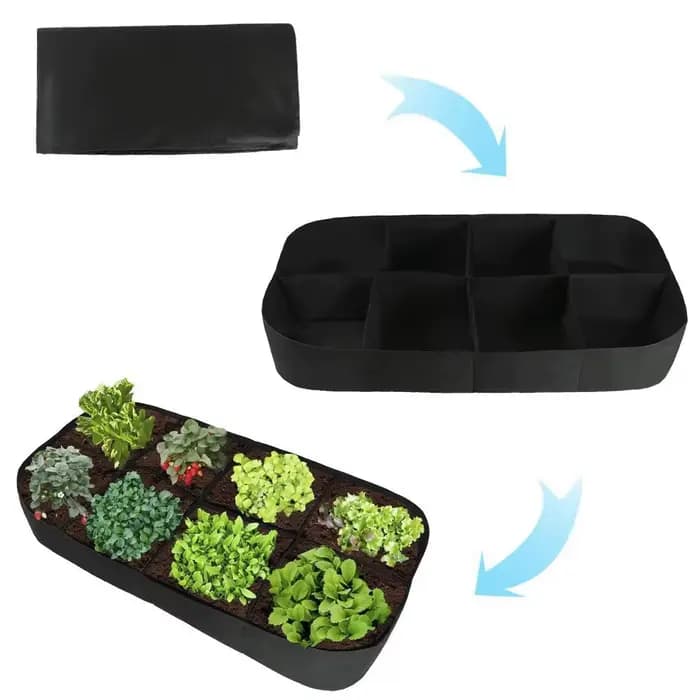 Sac de plantation de jardin multi-gâles, sac de culture en feutre rectangulaire, Pot de plantation de pépinière, légumes, tomates, pommes de terre, conteneur de plantation de plantes