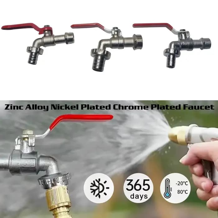 Outils de jardin robinet d'eau en laiton 3/4 ''1/2" extérieur et intérieur utilisé levier marche/arr