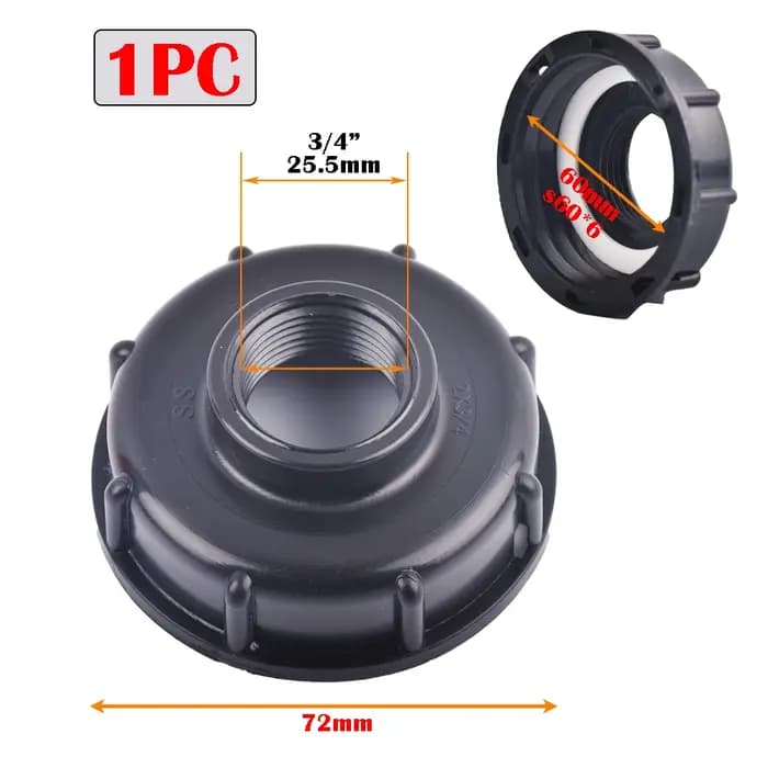 Filtre-presse de robinet de réservoir de jardin S60X6 IBC adaptateur de boîte à eau allonger la vanne de connecteur tuya