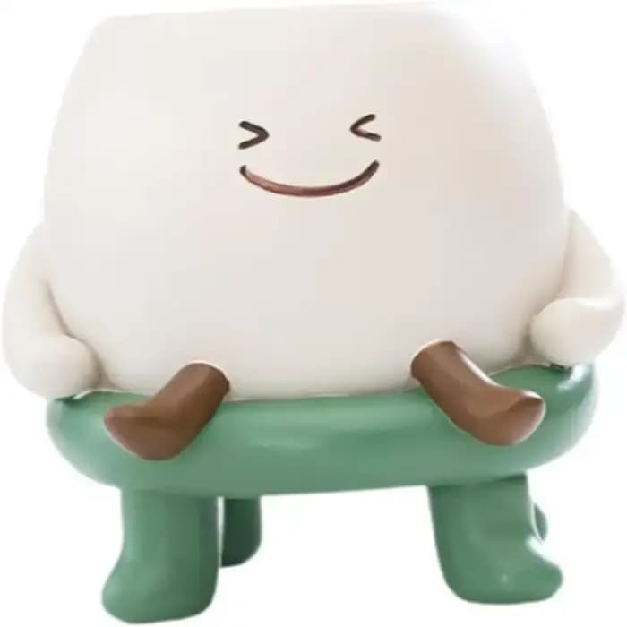 Pot à Cactus 9x10cm, Jardinière Mignonne, Jardinière Élégante avec Jambes Souriantes, Mini Pots en Résine, Cadeau