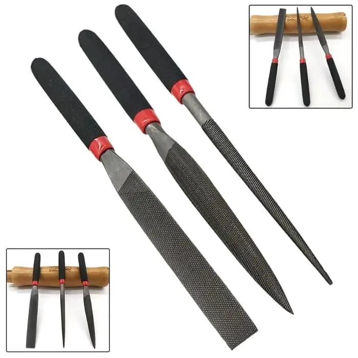 Boîte à outils d'artisanat; Ensemble de limes à aiguilles en acier, 3 petites pièces pour le verre,