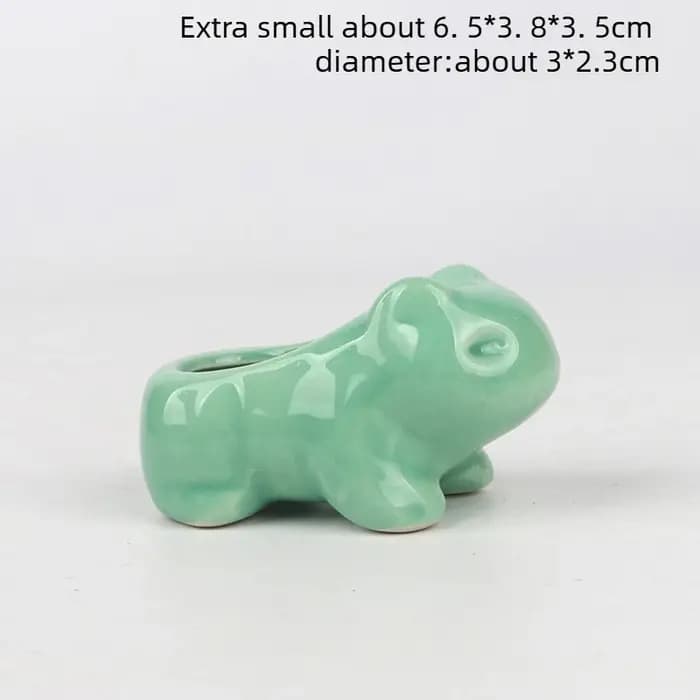 Mini pot de fleurs en céramique avec trou de drainage