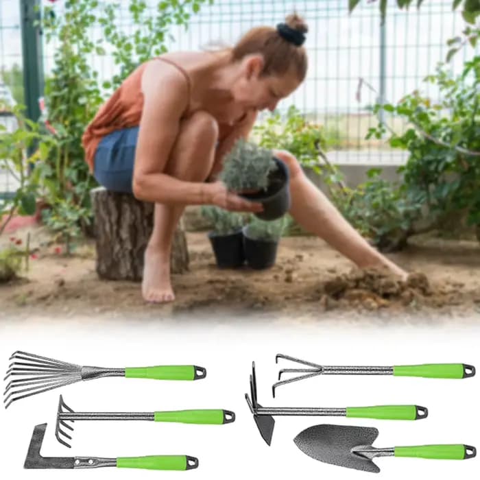 Ensemble d'outils de jardinage légers et robustes