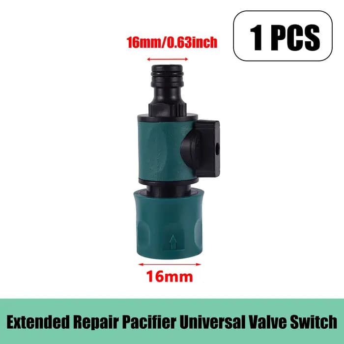 Valve filetée 3/4 "avec raccord de mamelon de 16mm, Valve d'arrêt de tuyau d'arrosage, adaptateur de