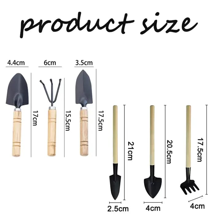 Ensemble d'outils de jardinage miniatures 3 pièces/1 ensemble