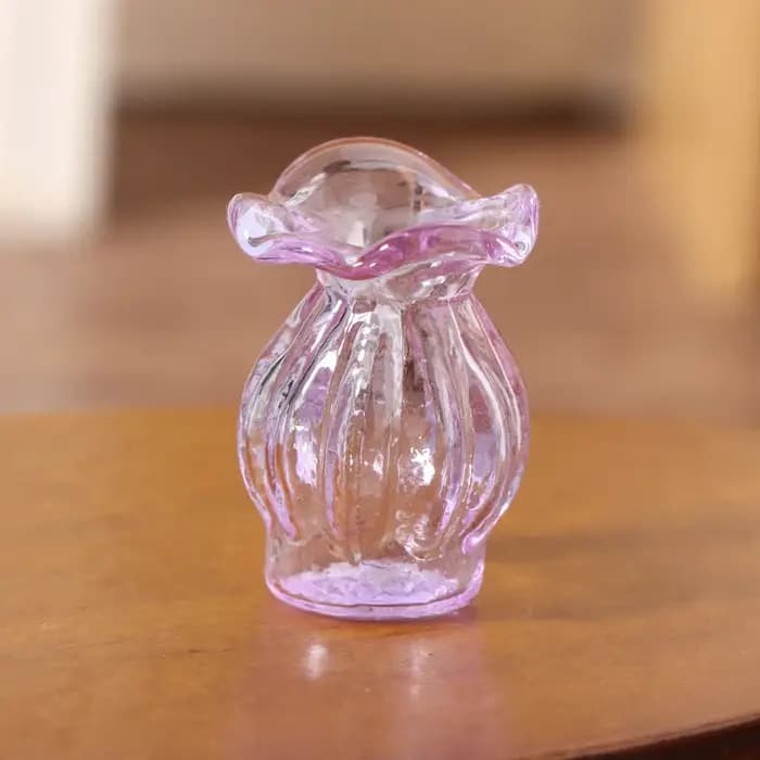 Vase en verre miniature pour maison de poupée 1:12