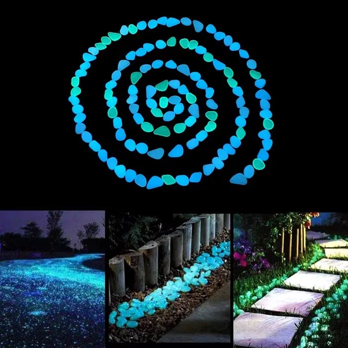 500 pièces brillent dans la nuit jardin galets pierres roches pour cour et passerelles décor fée