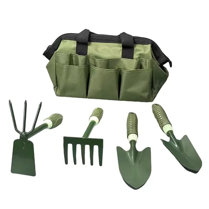 Ensemble de 5 outils de jardin comprenant une pelle