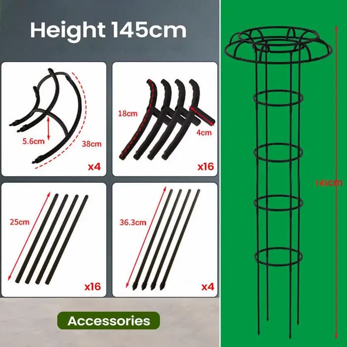 Treillis de jardin pour plantes grimpantes, treillis en forme de parapluie, support pour plantes vin